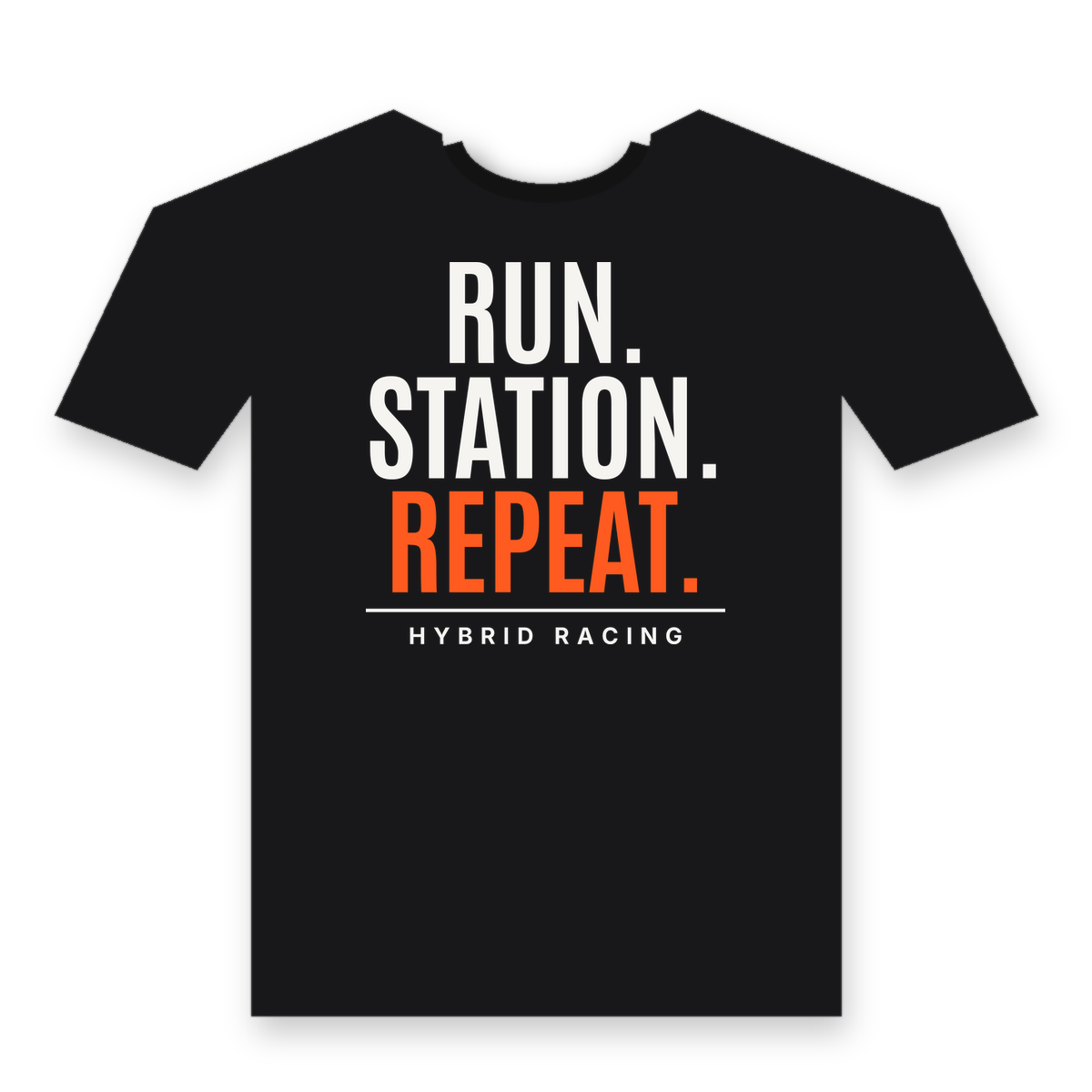 Run. Station. Repeat. Functional Race Tee — Men's & Women's Hybrid Athlete Running Shirt