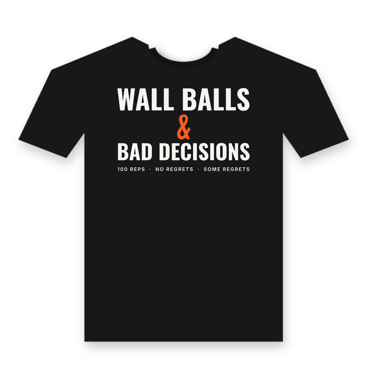 Wall Balls & Bad Decisions Heavyweight Gym Pump Cover — 6.5 oz Oversized Cotton Workout Tee