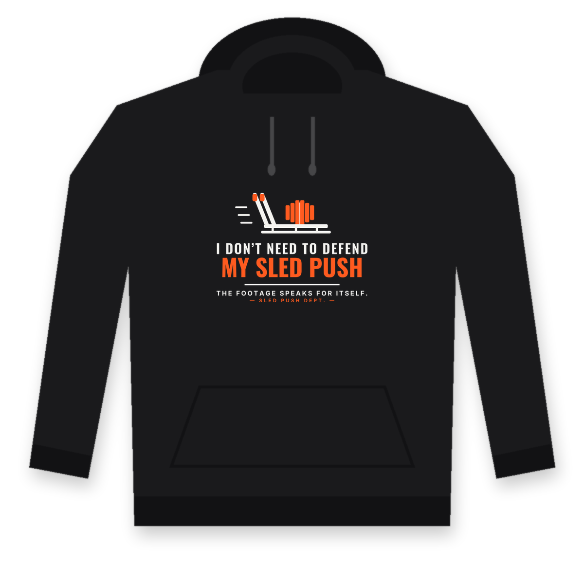 Sled Push Dept. Heavyweight Pullover Hoodie — Functional Strength & Conditioning Fleece