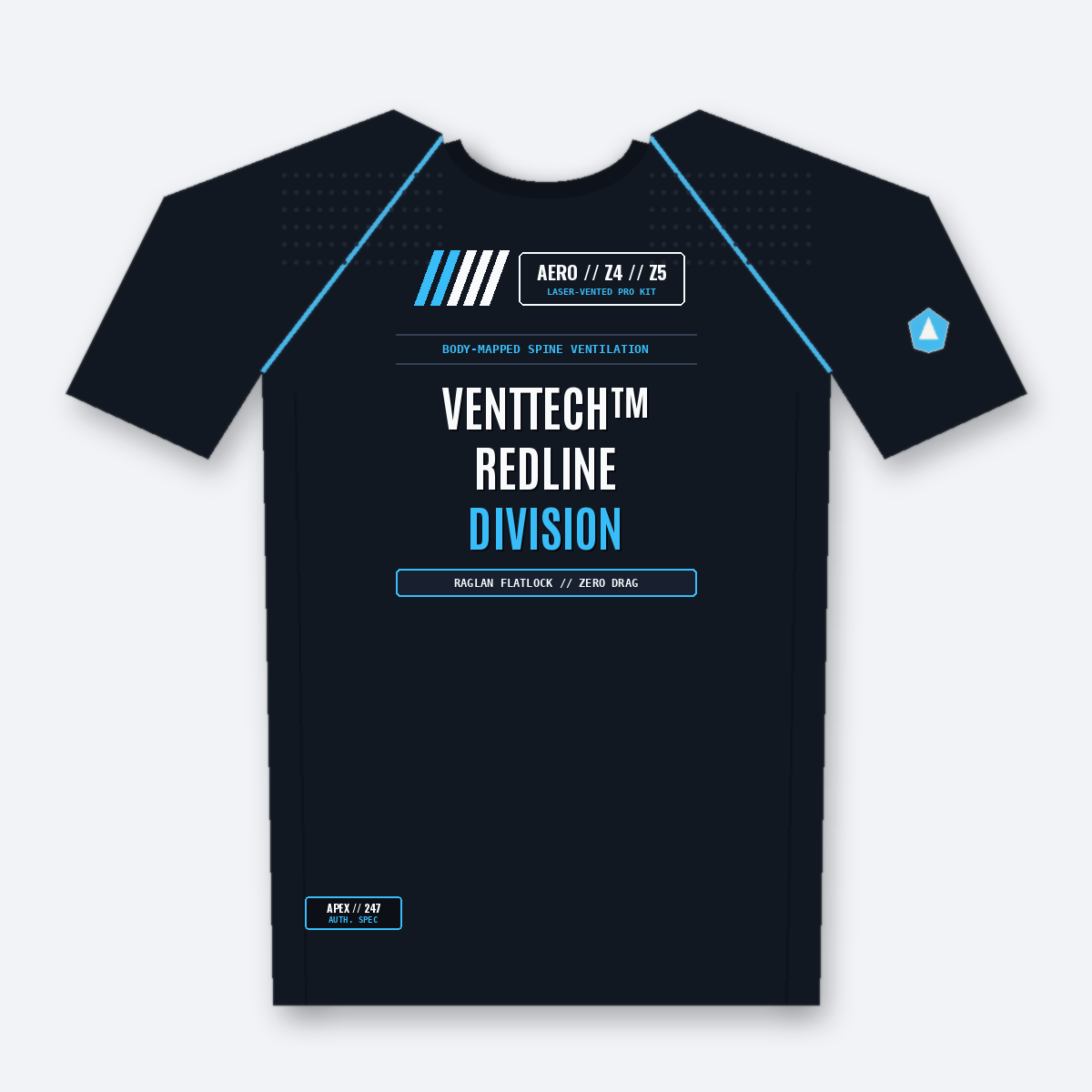 VentTech Perforated HYROX Tech Shirt — Breathable Zone 4/5 Endurance Fitness Top