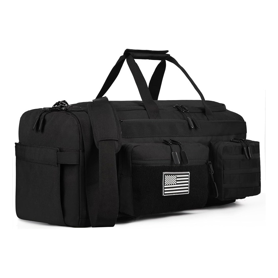 50L Tactical Gym Duffle Bag with Ventilated Shoe Compartment — Race Day Backpack Duffle