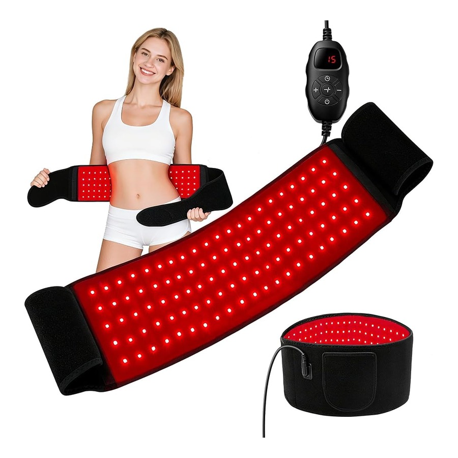 Red Light Therapy Belt 660nm 850nm — Near-Infrared Knee, Back & Joint Recovery Wrap (InfraFlex)