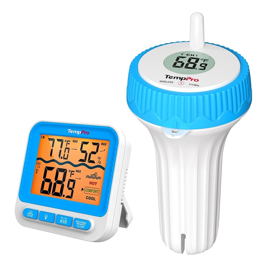 Floating Digital Cold Plunge Thermometer & Waterproof Ice Bath Timer with Wireless Display (SubZero)