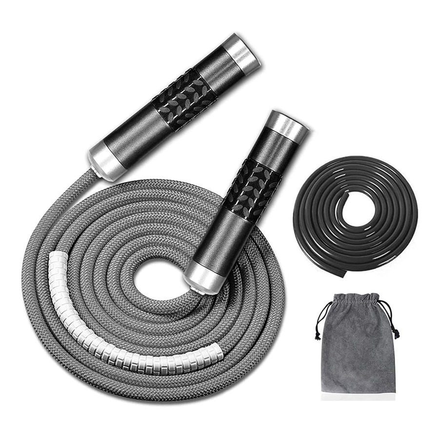 Weighted 1-Lb Aluminum Handle Speed Jump Rope — Ball-Bearing Double-Under Conditioning Rope (AeroWhip)