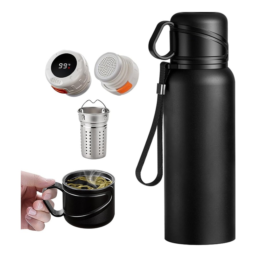 Smart LED Temperature Display Insulated Stainless Steel Water Bottle (32oz Thermal Sports Flask)