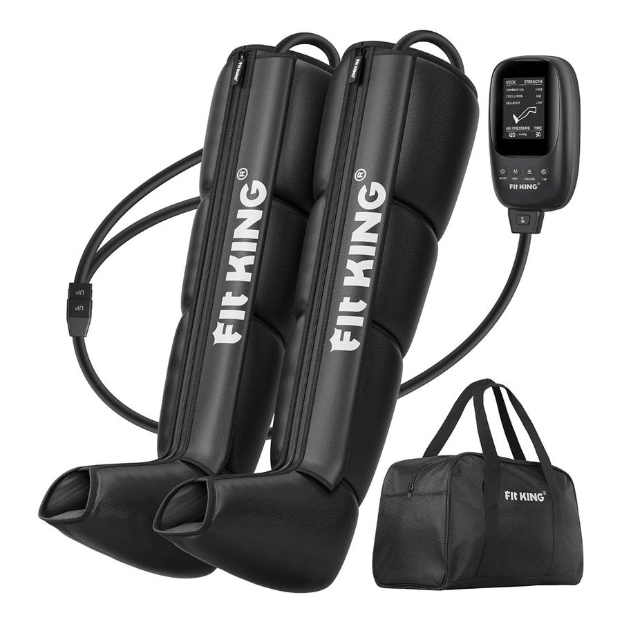 Leg Air Compression Recovery Boots — Full-Leg Sequential Pneumatic Circulation Massage Sleeves (AirRecover)