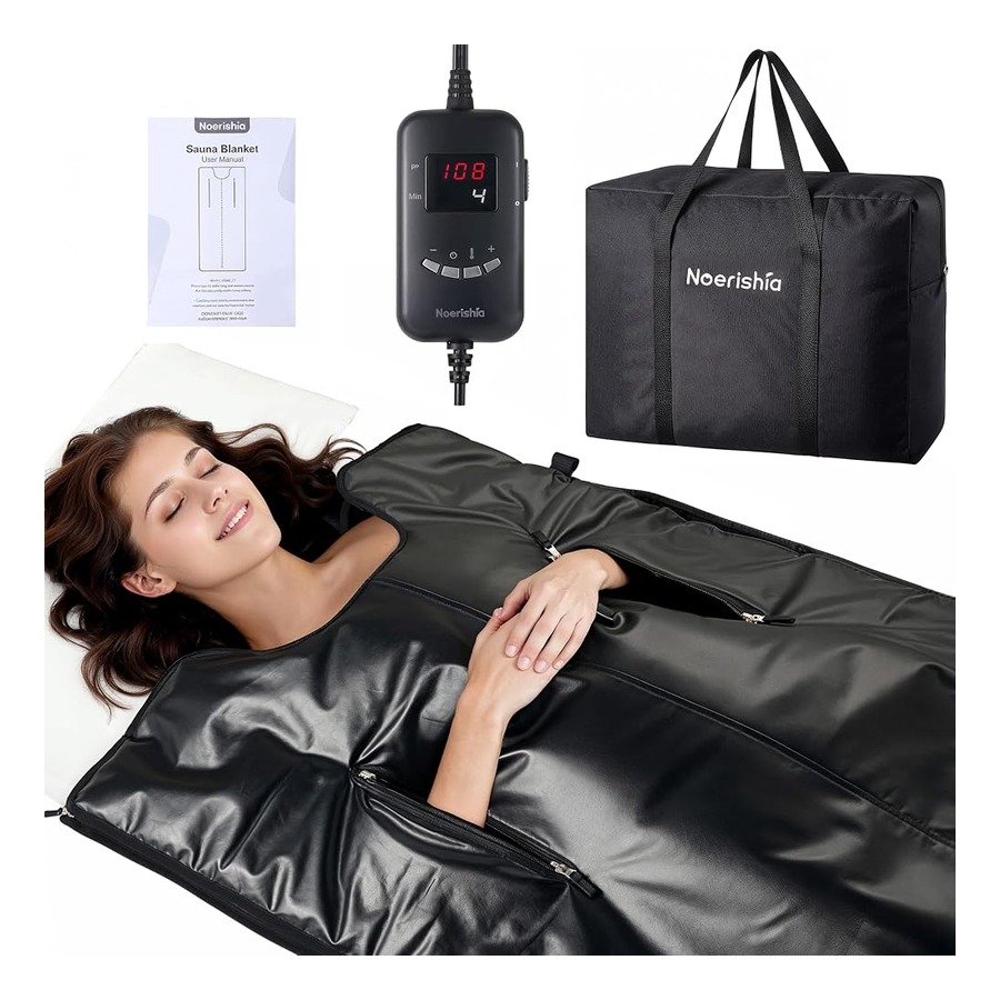 Far-Infrared Portable Home Sauna Blanket — Low-EMF Thermal Detox & Heat Acclimation Wrap (ThermoCore)