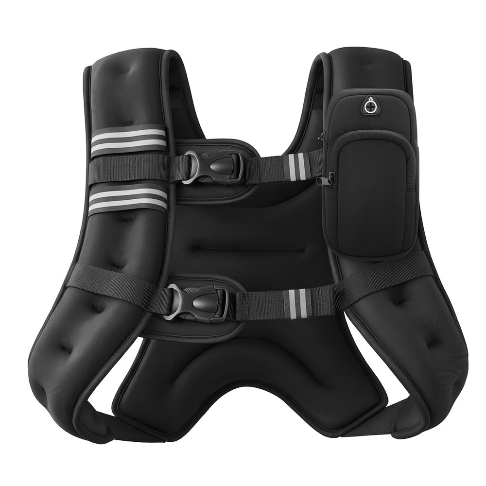 Weighted Training Vest 20lb — Adjustable Tactical Plate-Carrier Murph & Rucking Vest (TactFit)