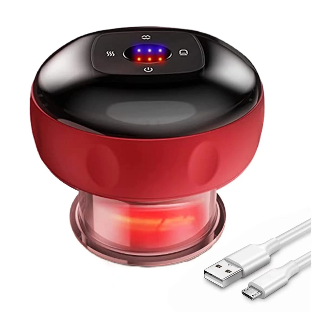 Electric Cupping Therapy Set — Smart Dynamic Suction, 650nm Red Light & Heat Massager (ThermoCup)