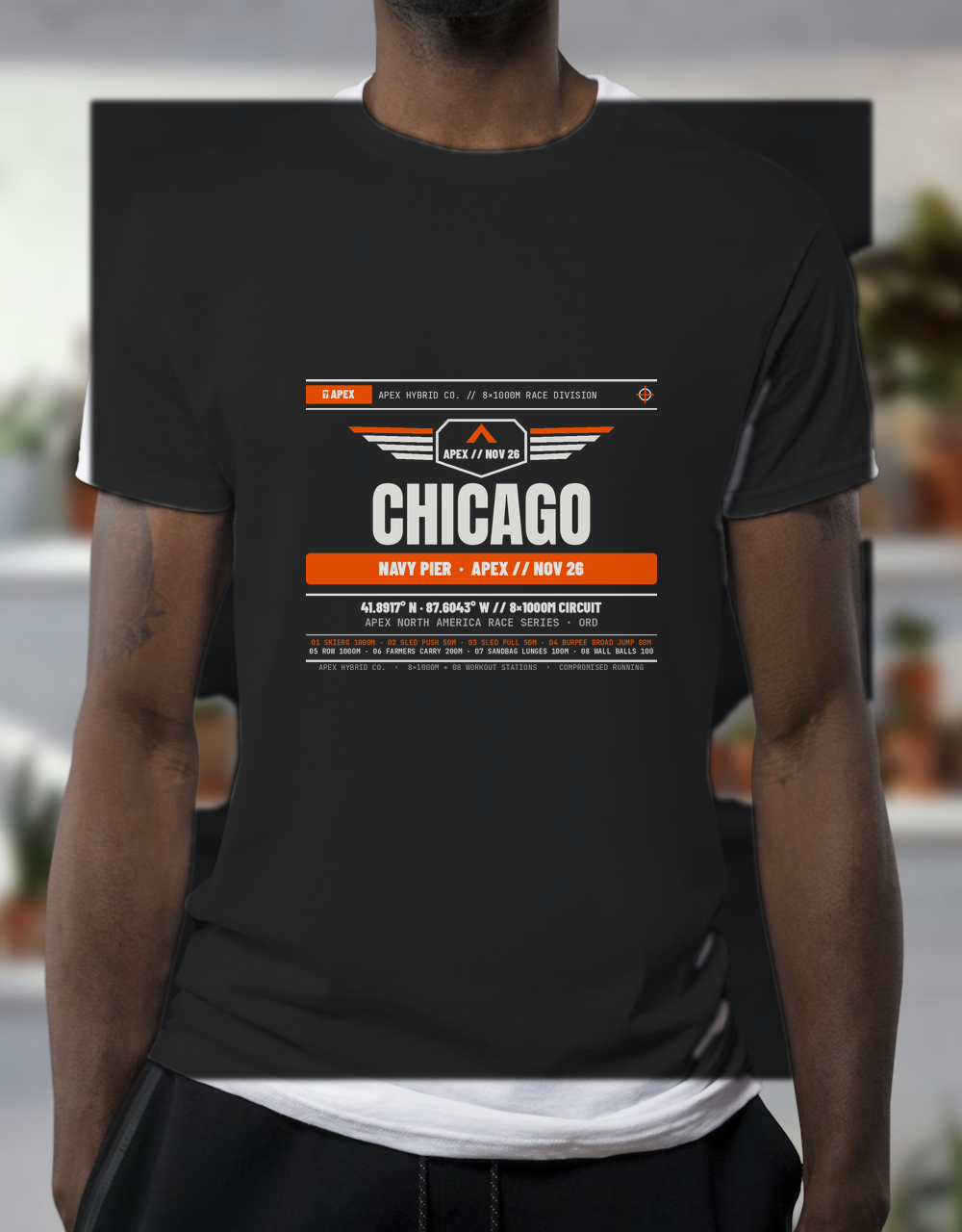 Chicago winged crest city tee