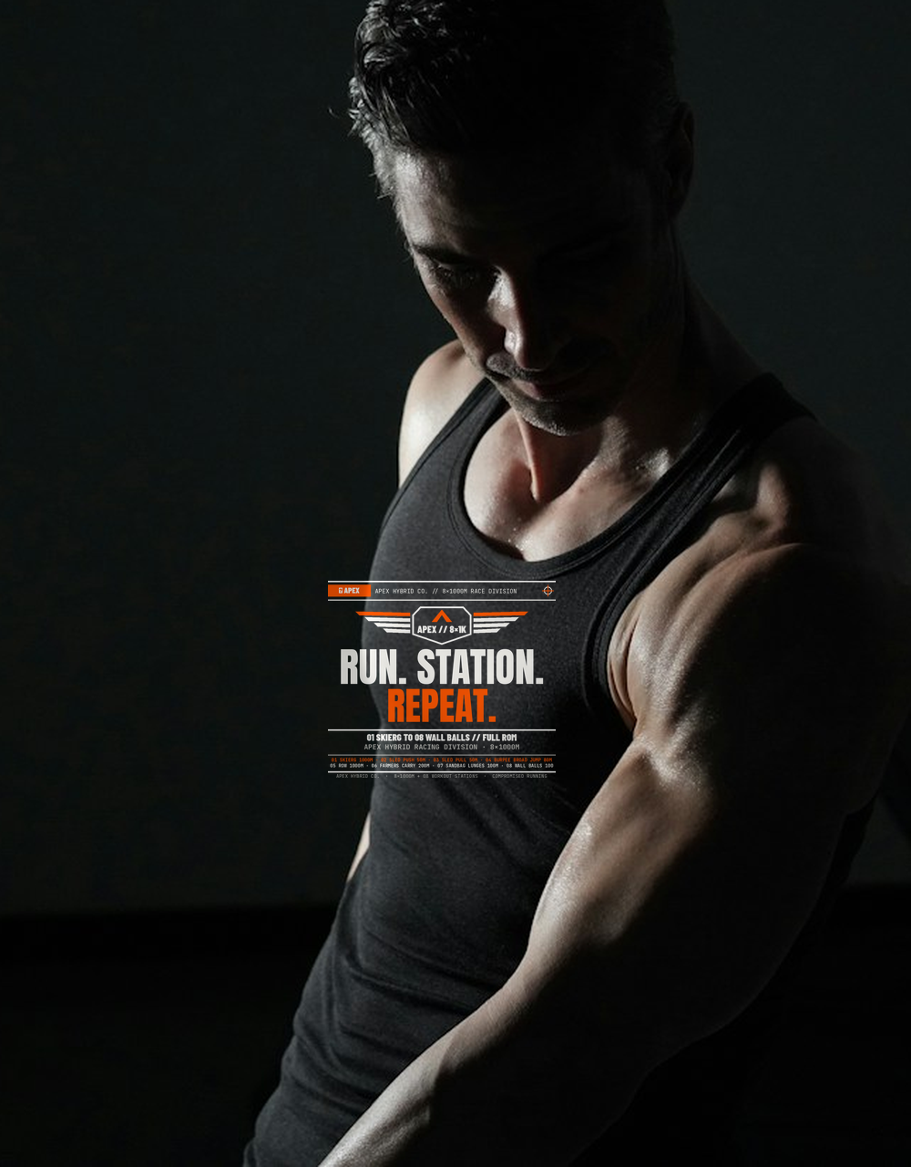 Run Station Repeat sleeveless muscle tank