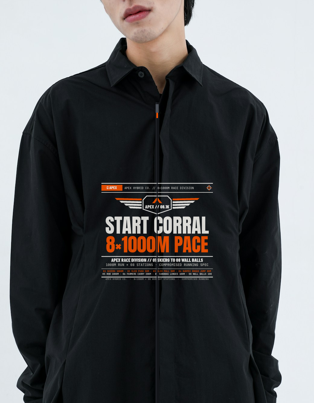 Apex AeroShell lightweight race warmup jacket in black