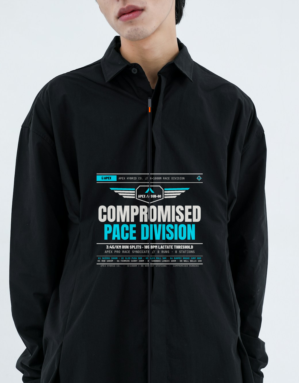 Pro Division Lightweight Quarter-Zip Shell — "Sub-65 Warmup Track Top"